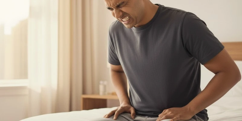 hombre con dolor testicular