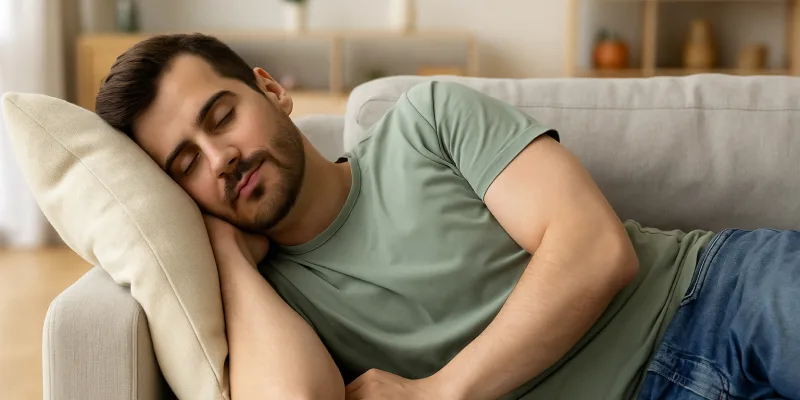 hombre durmiendo la siesta