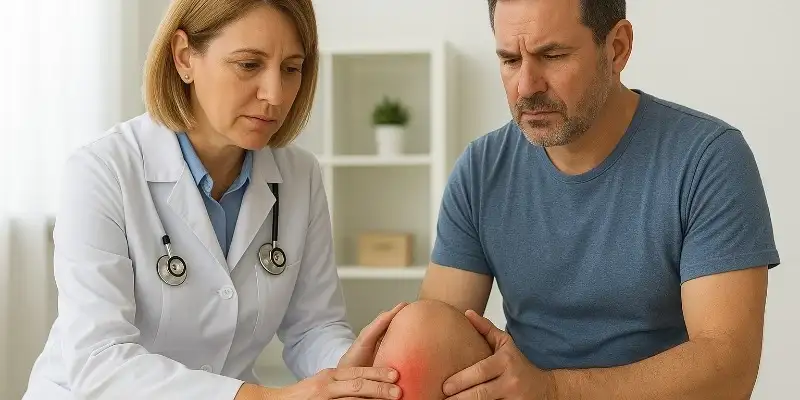 hombre con flebitis