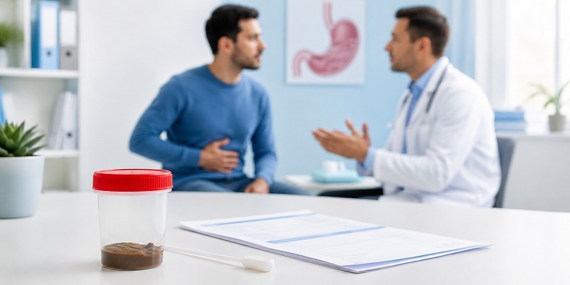 paciente en consulta de digestivo