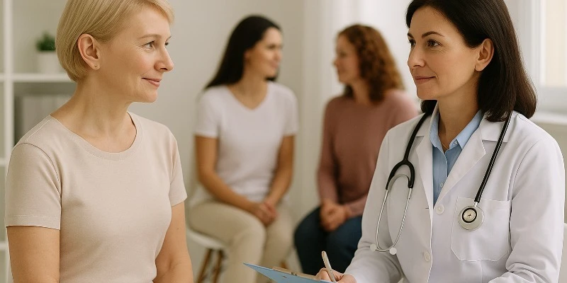 mujer informándose sobre el láser ginecológico