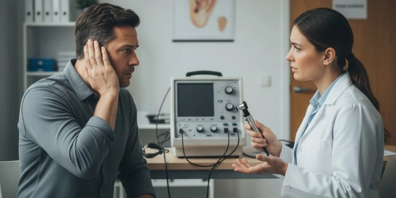 persona con sordera súbita